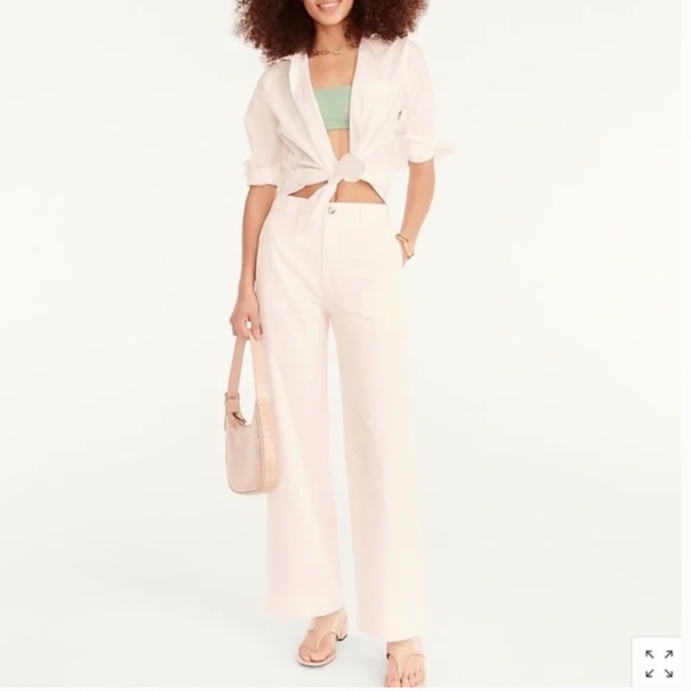J. Crew Full length wide leg chino trouser NWT